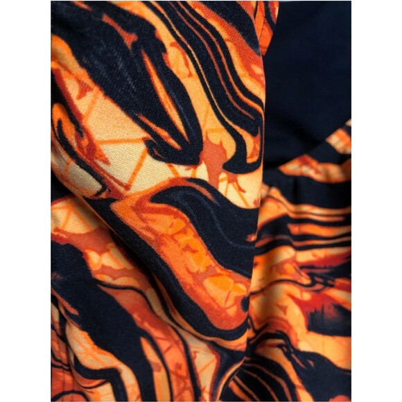 Womens 32 TYR Miramar Cutoutfit One Piece Swimsuit Black/Orange Durafast - Picture 4 of 6